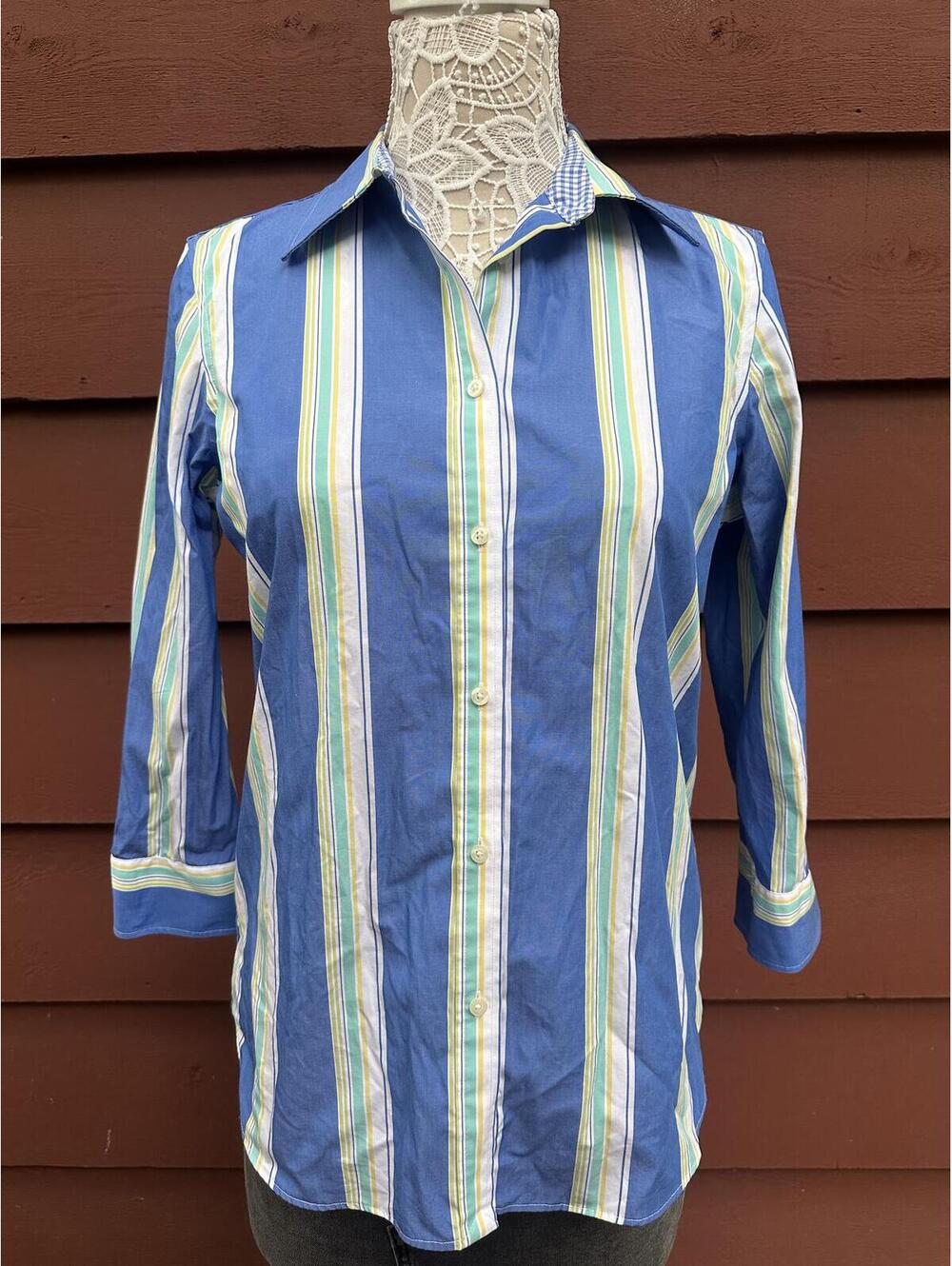 Chaps Vintage Striped Button Up Shirt